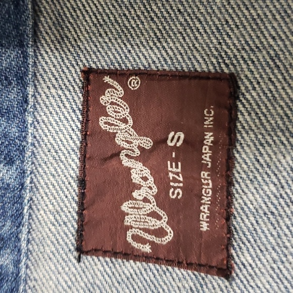 Wrangler made in japan 100% cotton denim jean jacket small - Picture 8 of 9